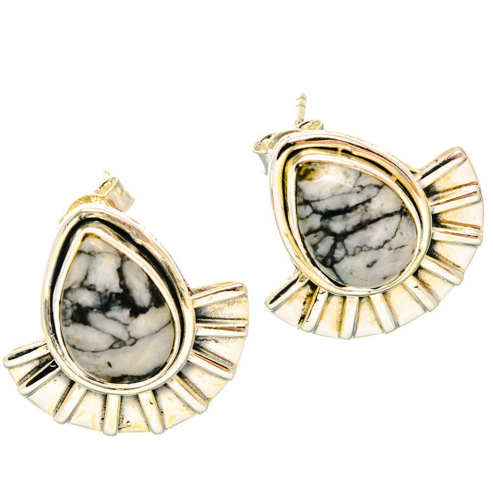 Pinolith Jasper Earrings handcrafted by Ana Silver Co - EARR428612 - Photo 2