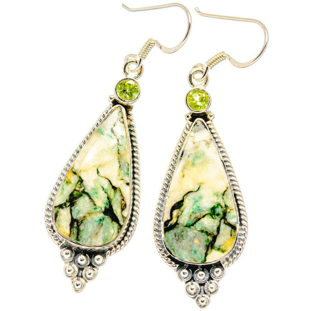 Green Jasper Earrings handcrafted by Ana Silver Co - EARR428654 - Photo 2
