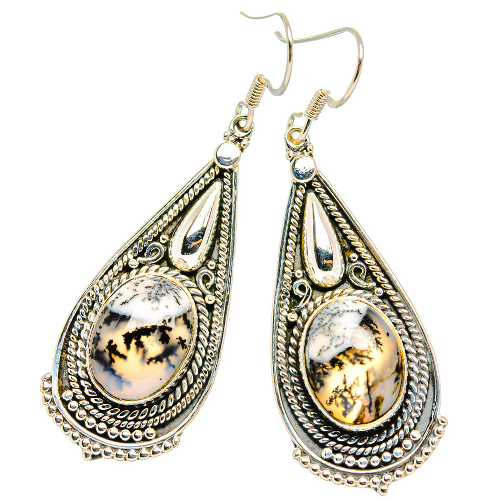 Dendritic Opal Earrings handcrafted by Ana Silver Co - EARR428700 - Photo 2