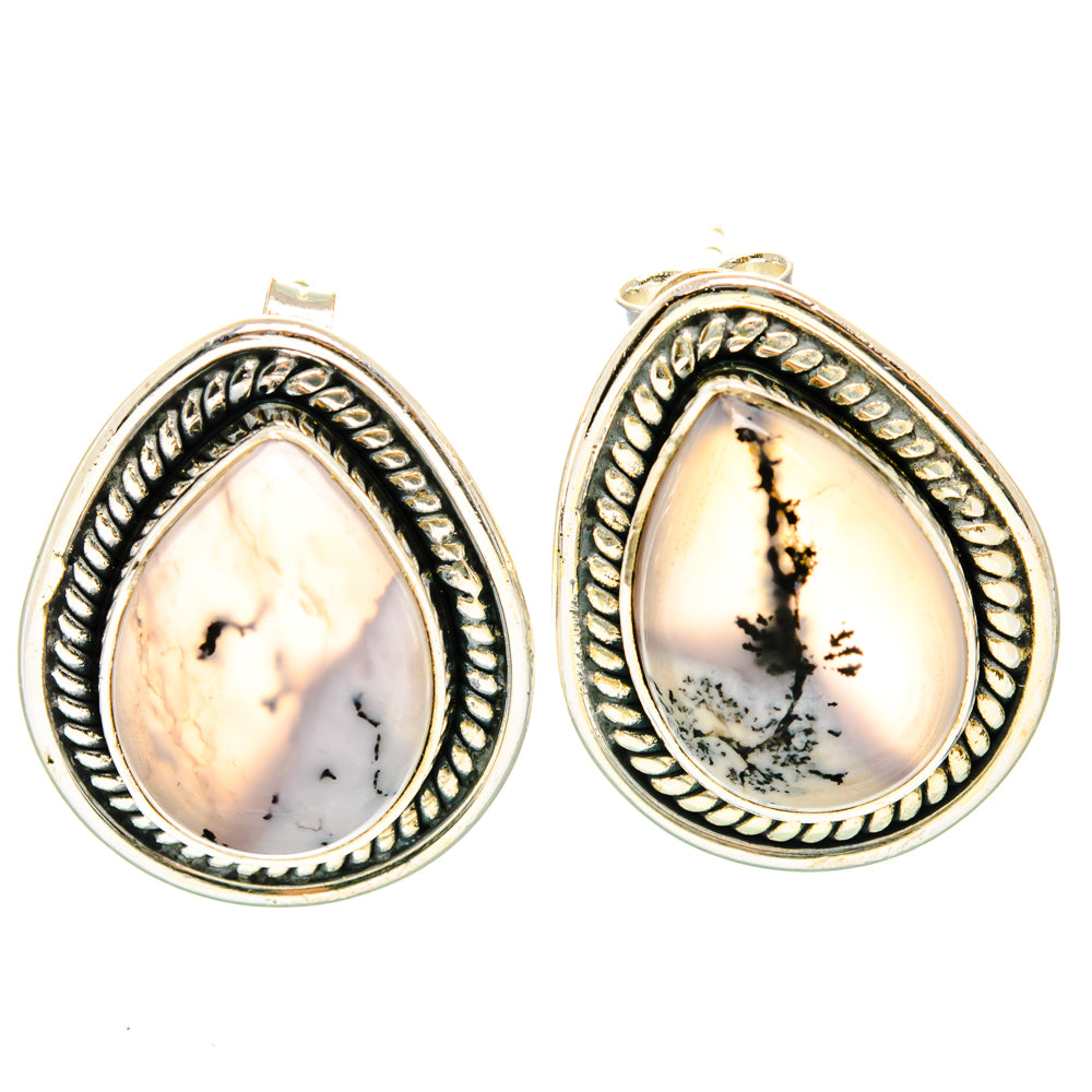 Dendritic Opal Earrings handcrafted by Ana Silver Co - EARR428714 - Photo 2