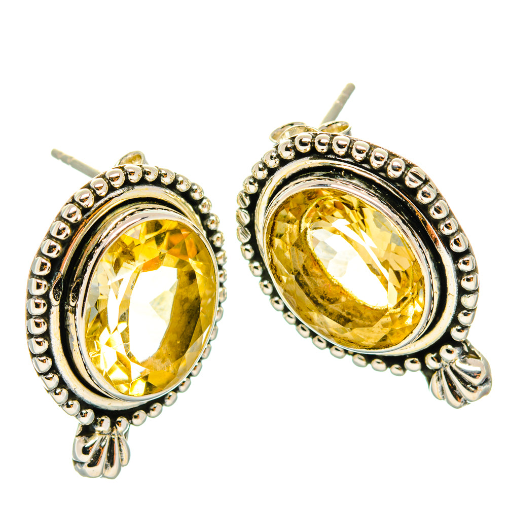 Citrine Earrings handcrafted by Ana Silver Co - EARR428734 - Photo 2