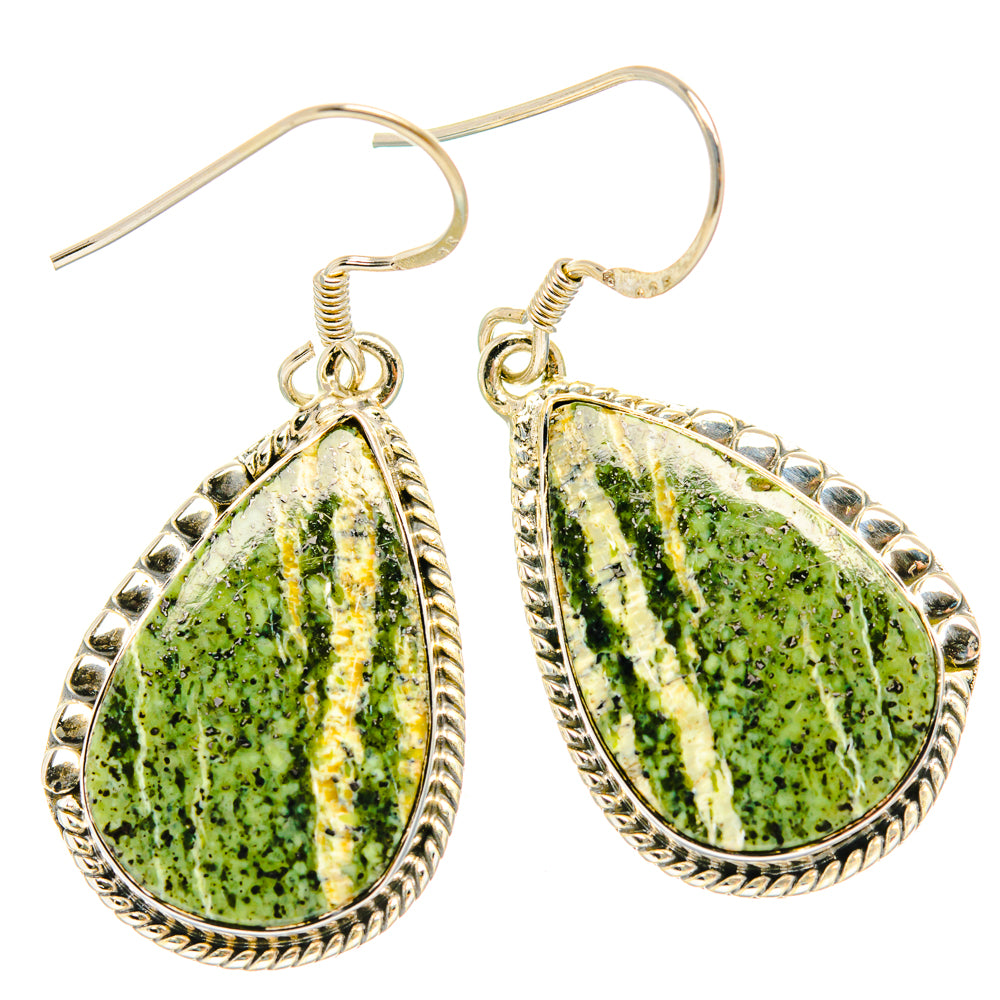 Green Swiss Opal Earrings handcrafted by Ana Silver Co - EARR428737 - Photo 2