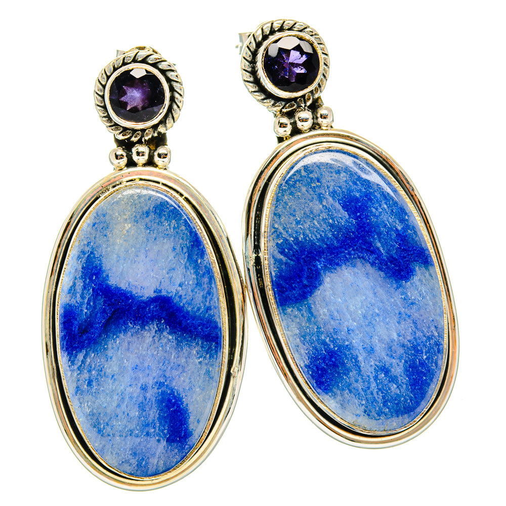 Sodalite Earrings handcrafted by Ana Silver Co - EARR428740 - Photo 2