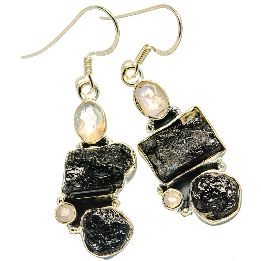 Black Tourmaline Earrings handcrafted by Ana Silver Co - EARR428755 - Photo 2