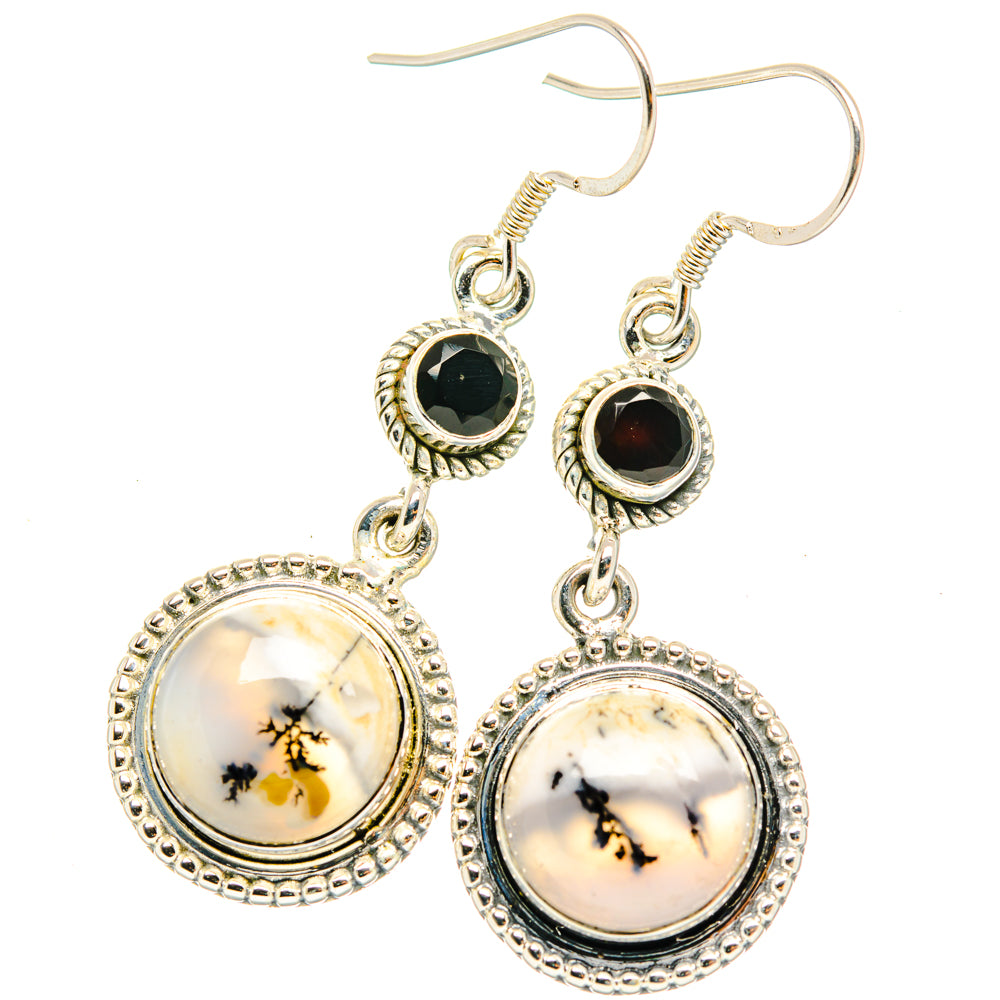 Dendritic Opal Earrings handcrafted by Ana Silver Co - EARR428782 - Photo 2
