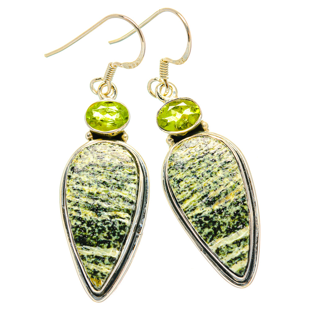 Green Swiss Opal Earrings handcrafted by Ana Silver Co - EARR428887 - Photo 2