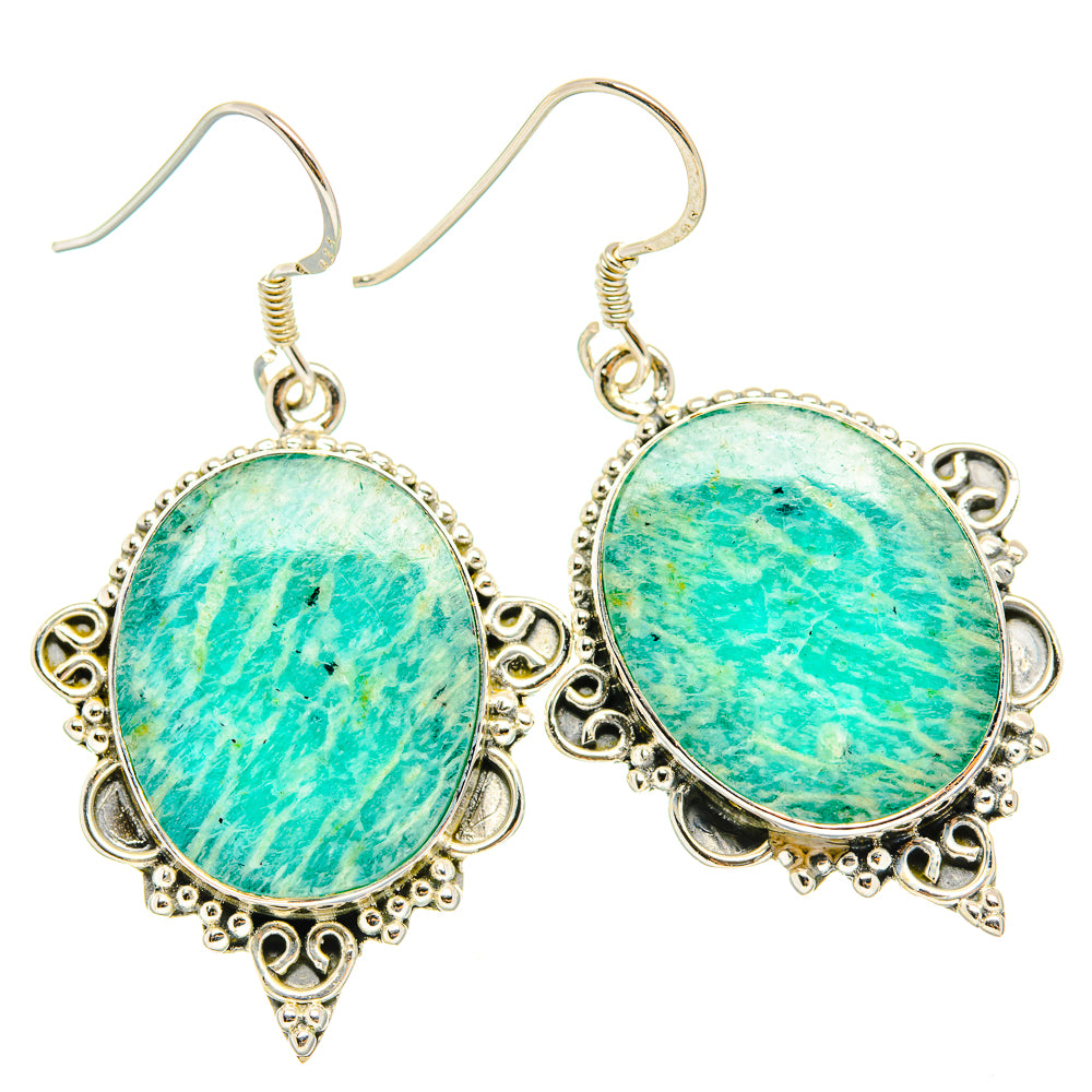 Amazonite Earrings handcrafted by Ana Silver Co - EARR428923 - Photo 2