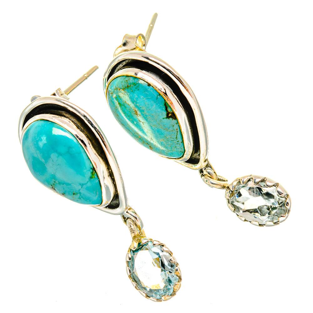 Turquoise Earrings handcrafted by Ana Silver Co - EARR428948 - Photo 2