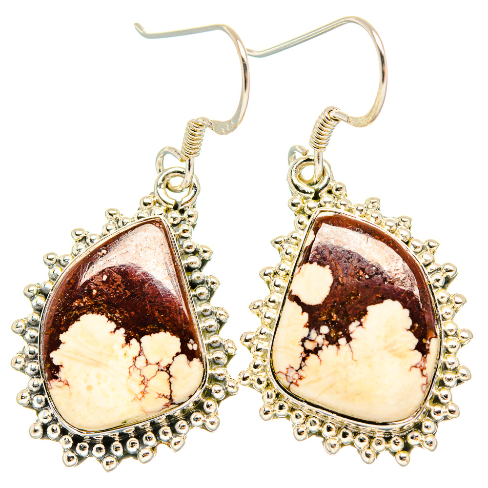 Wild Horse Jasper Earrings handcrafted by Ana Silver Co - EARR428952 - Photo 2
