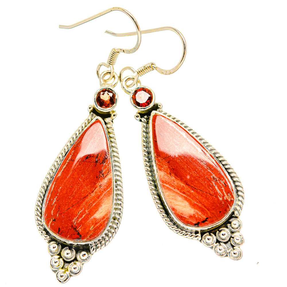 Mookaite Earrings handcrafted by Ana Silver Co - EARR428973 - Photo 2