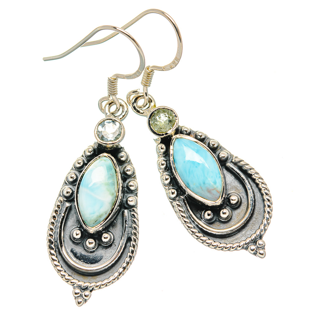 Larimar Earrings handcrafted by Ana Silver Co - EARR429020 - Photo 2