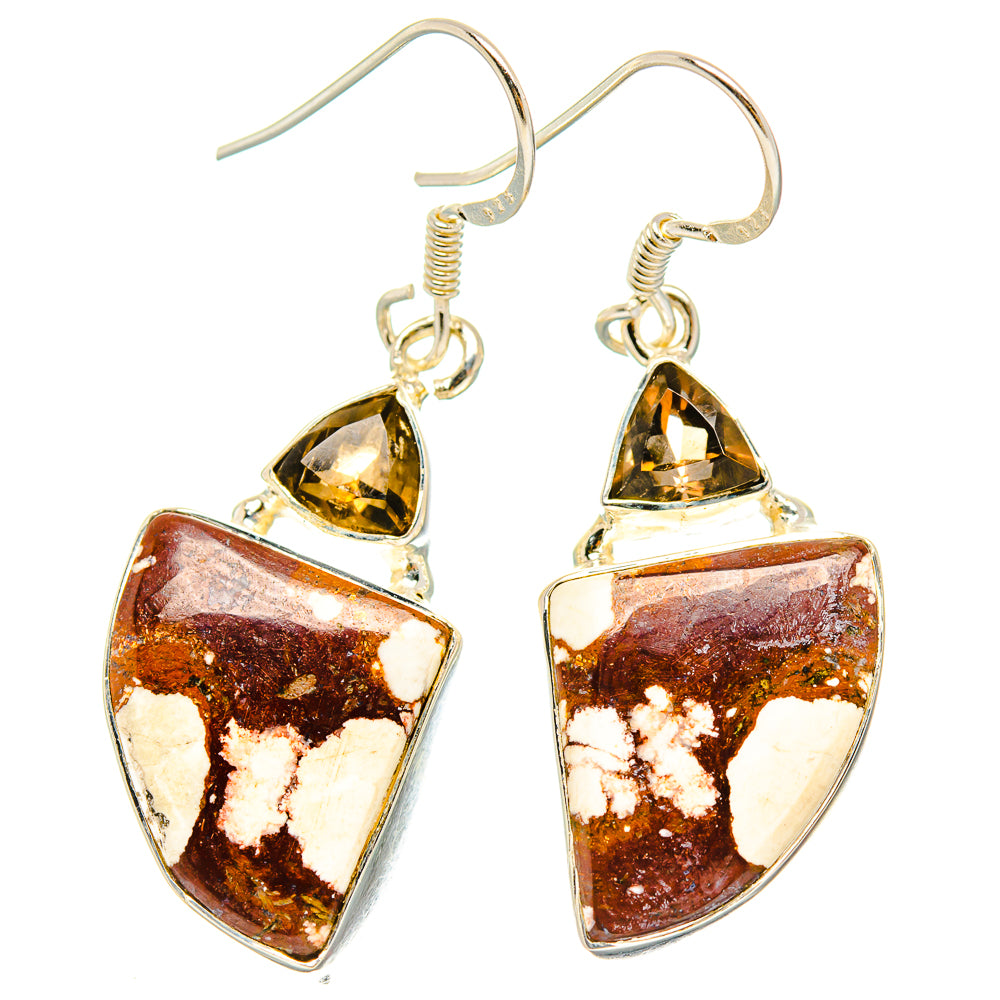 Wild Horse Jasper Earrings handcrafted by Ana Silver Co - EARR429048 - Photo 2