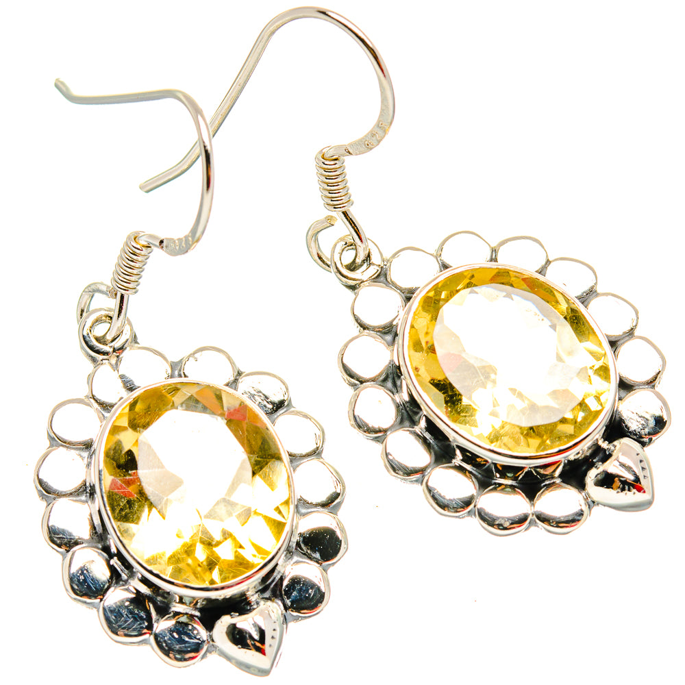 Citrine Earrings handcrafted by Ana Silver Co - EARR429095 - Photo 2