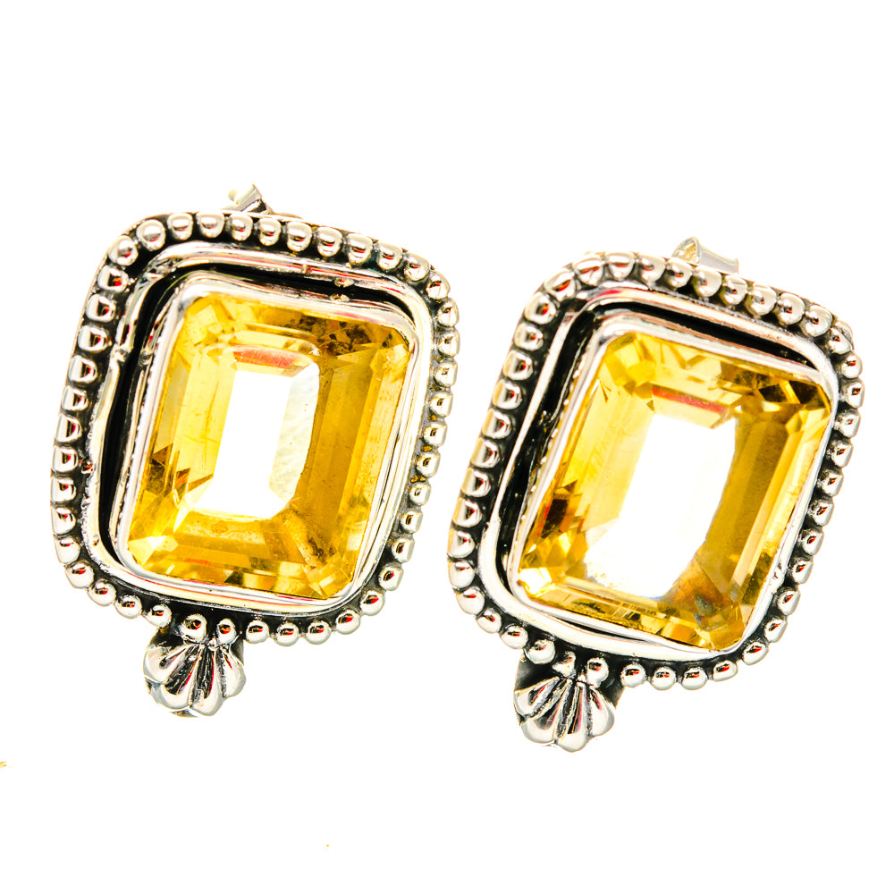 Citrine Earrings handcrafted by Ana Silver Co - EARR429111 - Photo 2