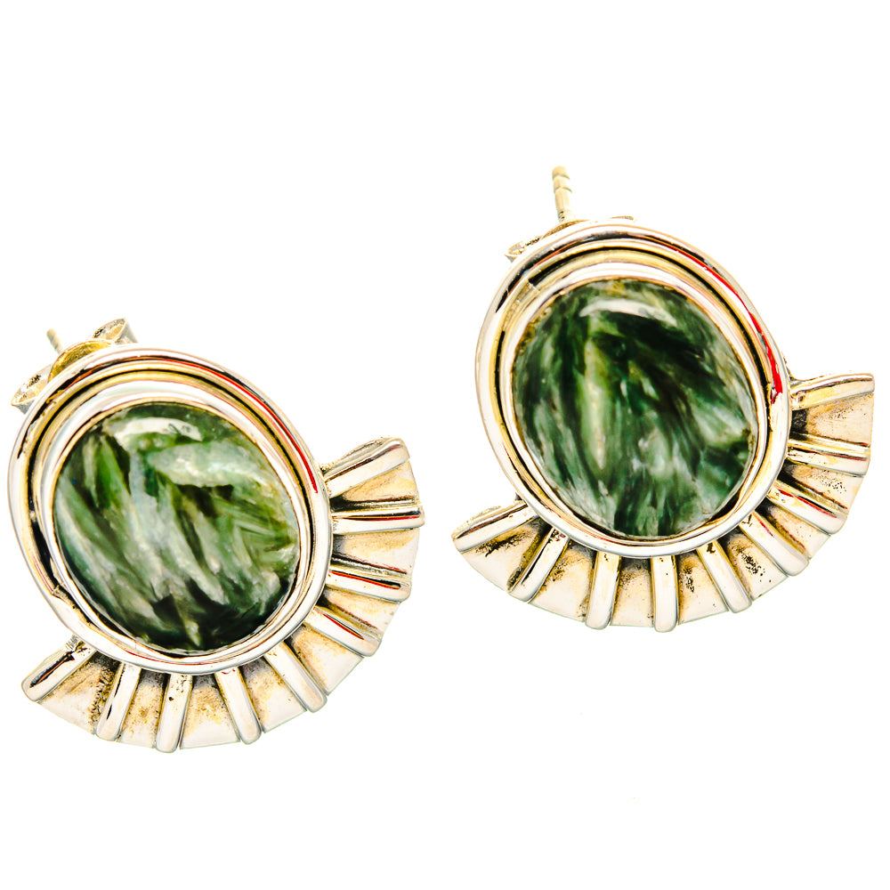 Seraphinite Earrings handcrafted by Ana Silver Co - EARR429115 - Photo 2