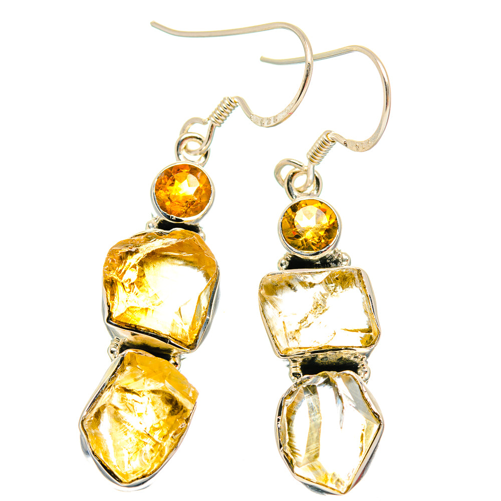 Citrine Earrings handcrafted by Ana Silver Co - EARR429121 - Photo 2