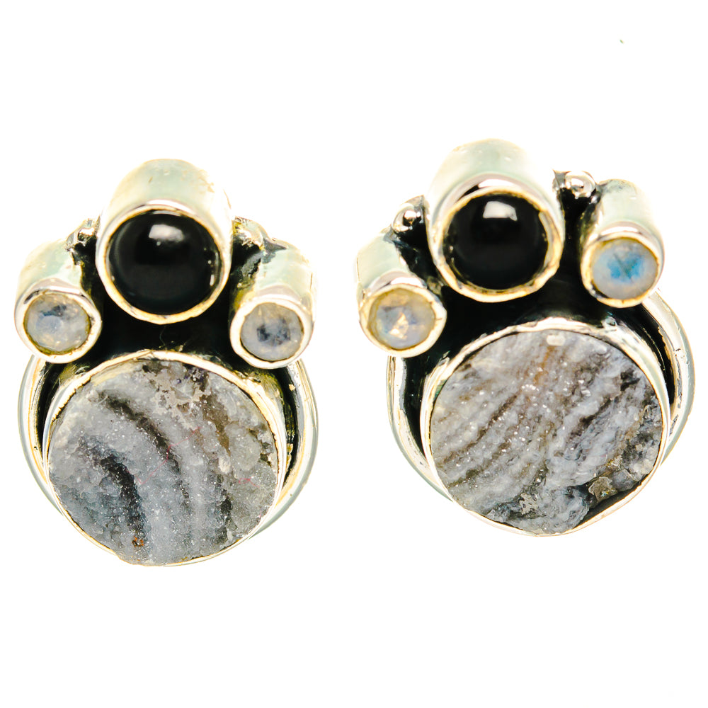 Desert Druzy Earrings handcrafted by Ana Silver Co - EARR429145 - Photo 2
