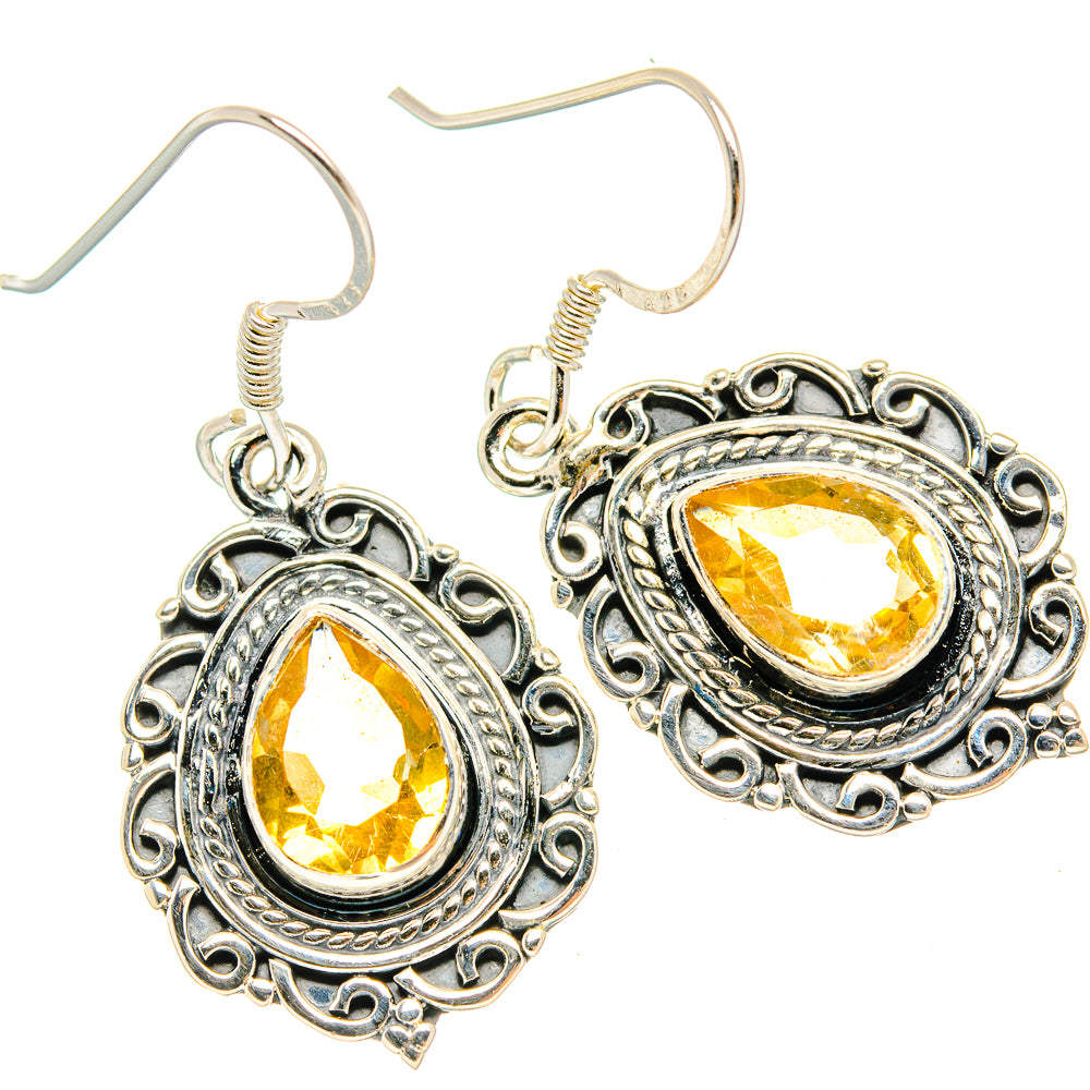 Citrine Earrings handcrafted by Ana Silver Co - EARR429150 - Photo 2