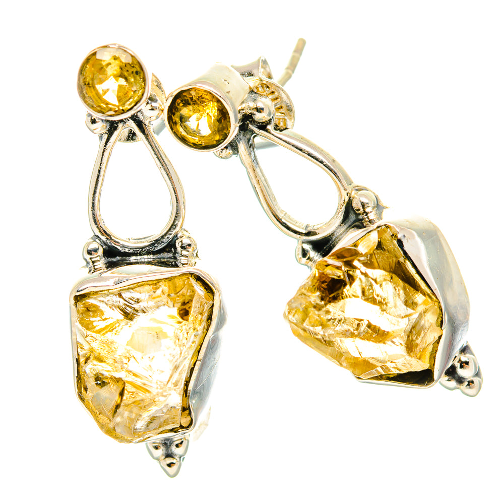 Citrine Earrings handcrafted by Ana Silver Co - EARR429175 - Photo 2