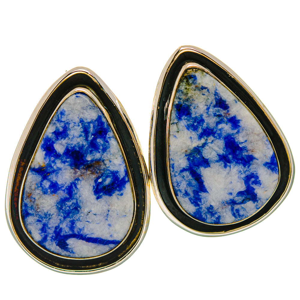 Sodalite Earrings handcrafted by Ana Silver Co - EARR429323 - Photo 2