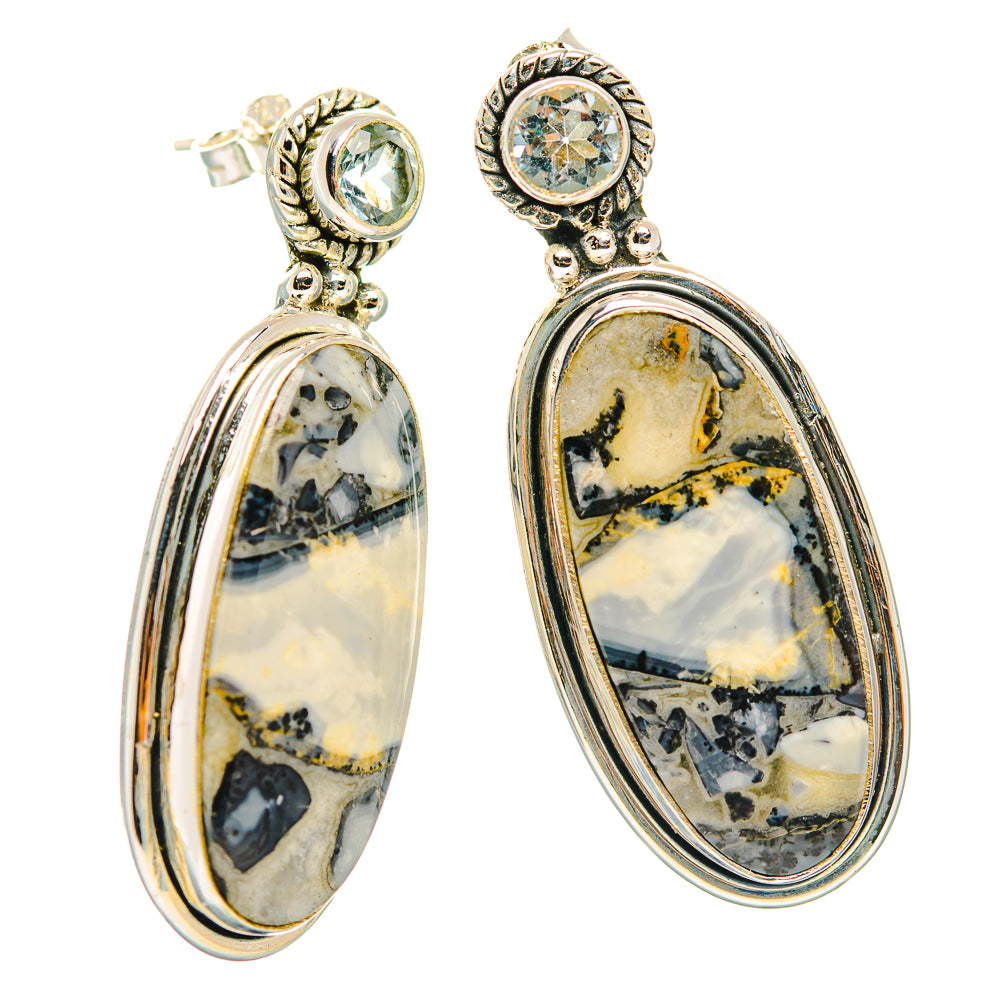 Ocean Jasper Earrings handcrafted by Ana Silver Co - EARR429363 - Photo 2