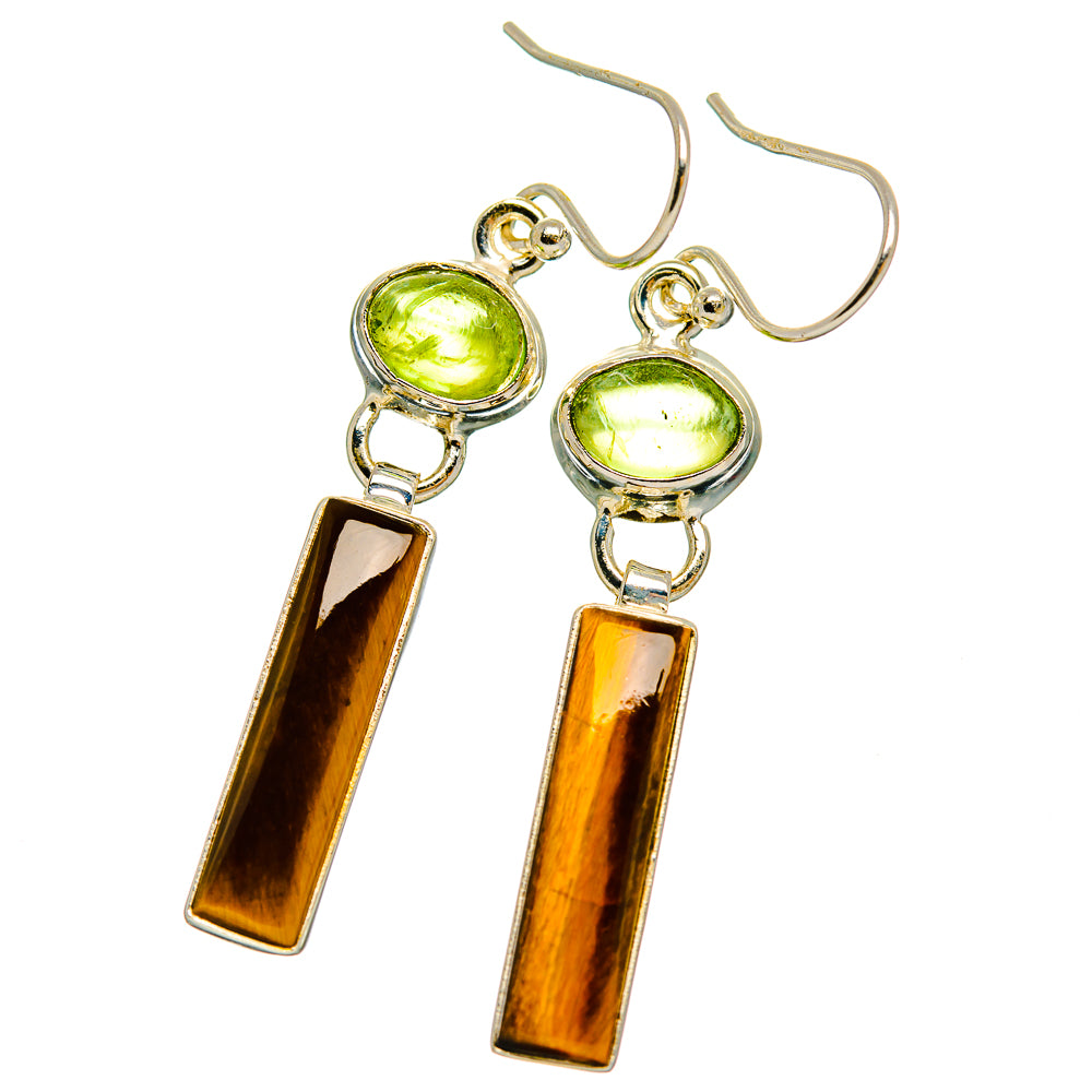 Tiger Eye Earrings handcrafted by Ana Silver Co - EARR429376 - Photo 2