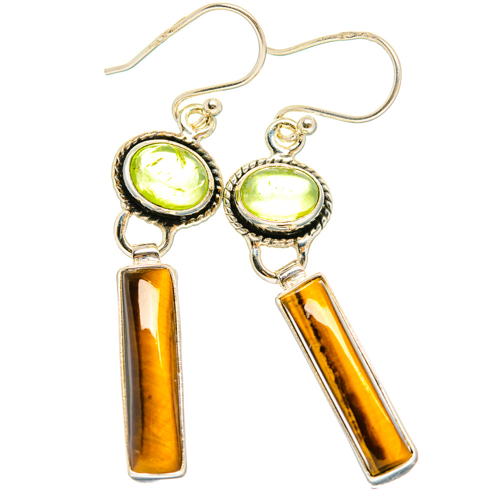Tiger Eye Earrings handcrafted by Ana Silver Co - EARR429418 - Photo 2