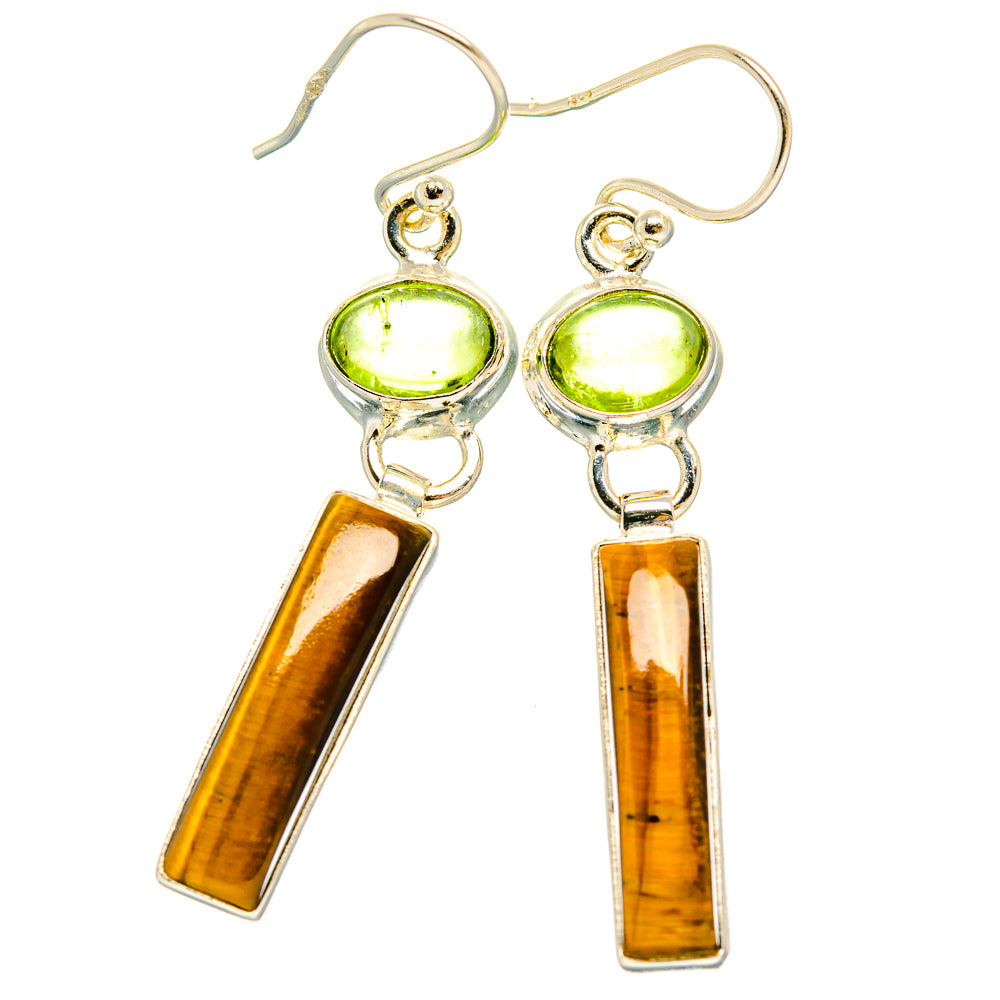 Tiger Eye Earrings handcrafted by Ana Silver Co - EARR429437 - Photo 2