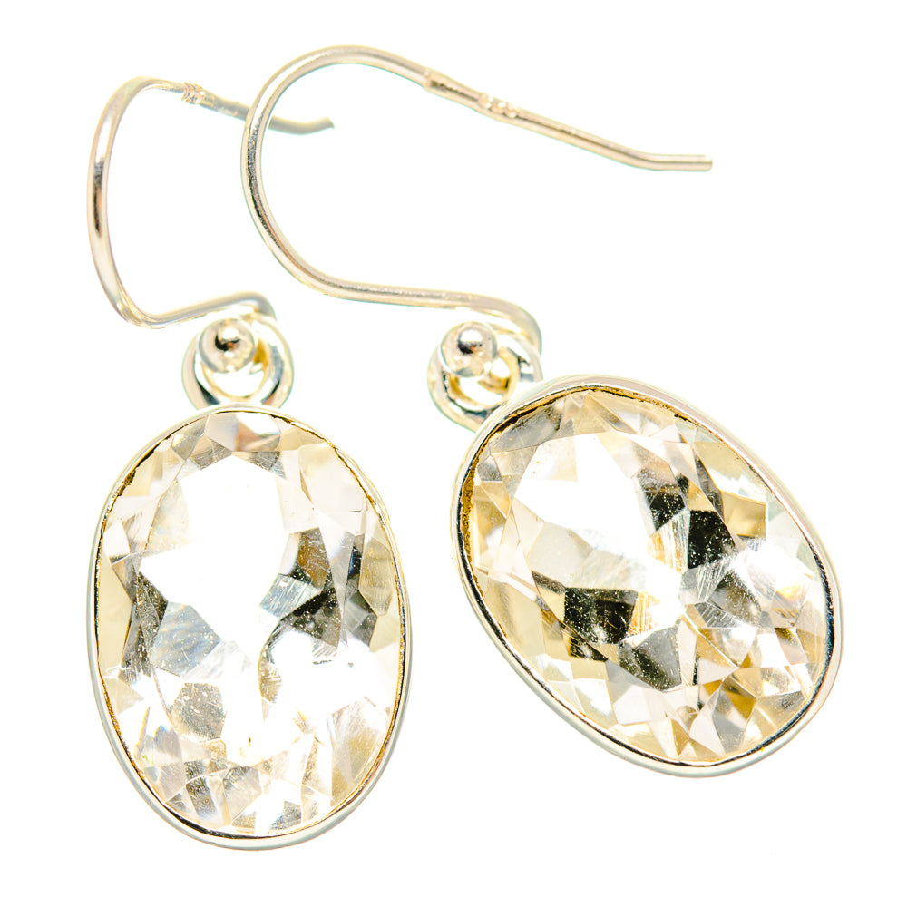 White Quartz Earrings handcrafted by Ana Silver Co - EARR429465 - Photo 2