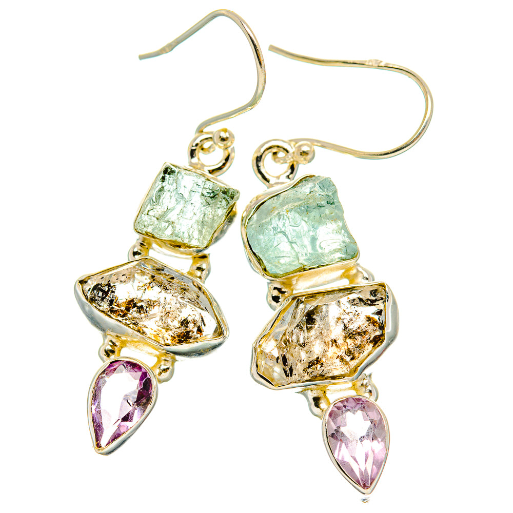 Herkimer Diamond Earrings handcrafted by Ana Silver Co - EARR429504 - Photo 2