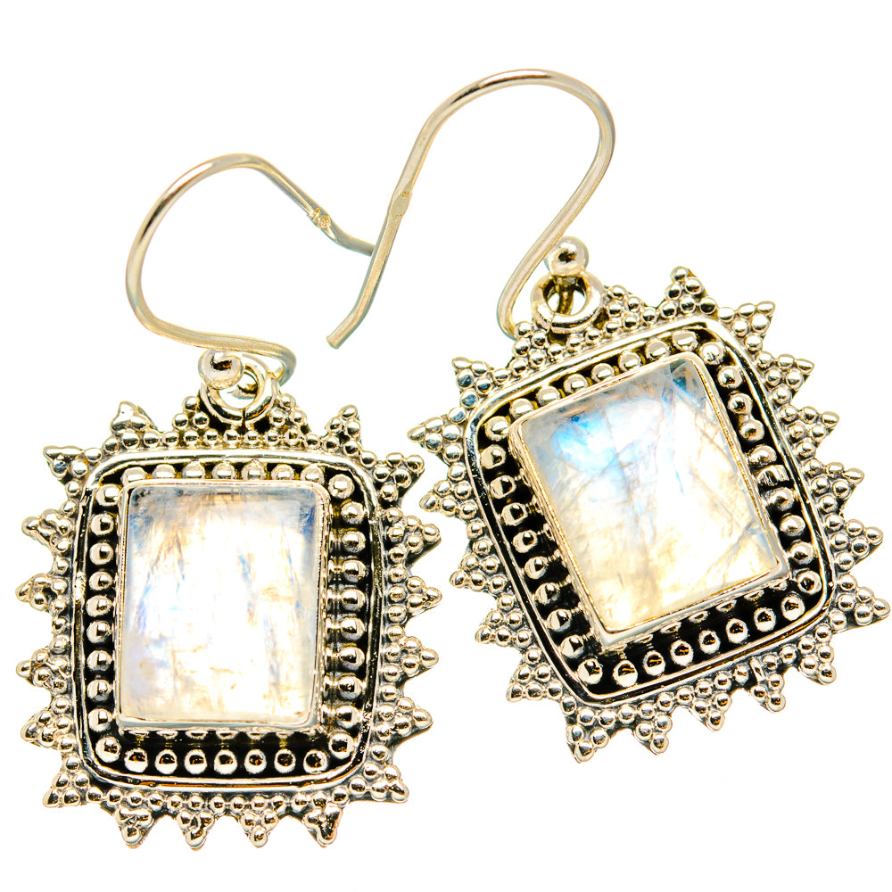 Rainbow Moonstone Earrings handcrafted by Ana Silver Co - EARR429534 - Photo 2