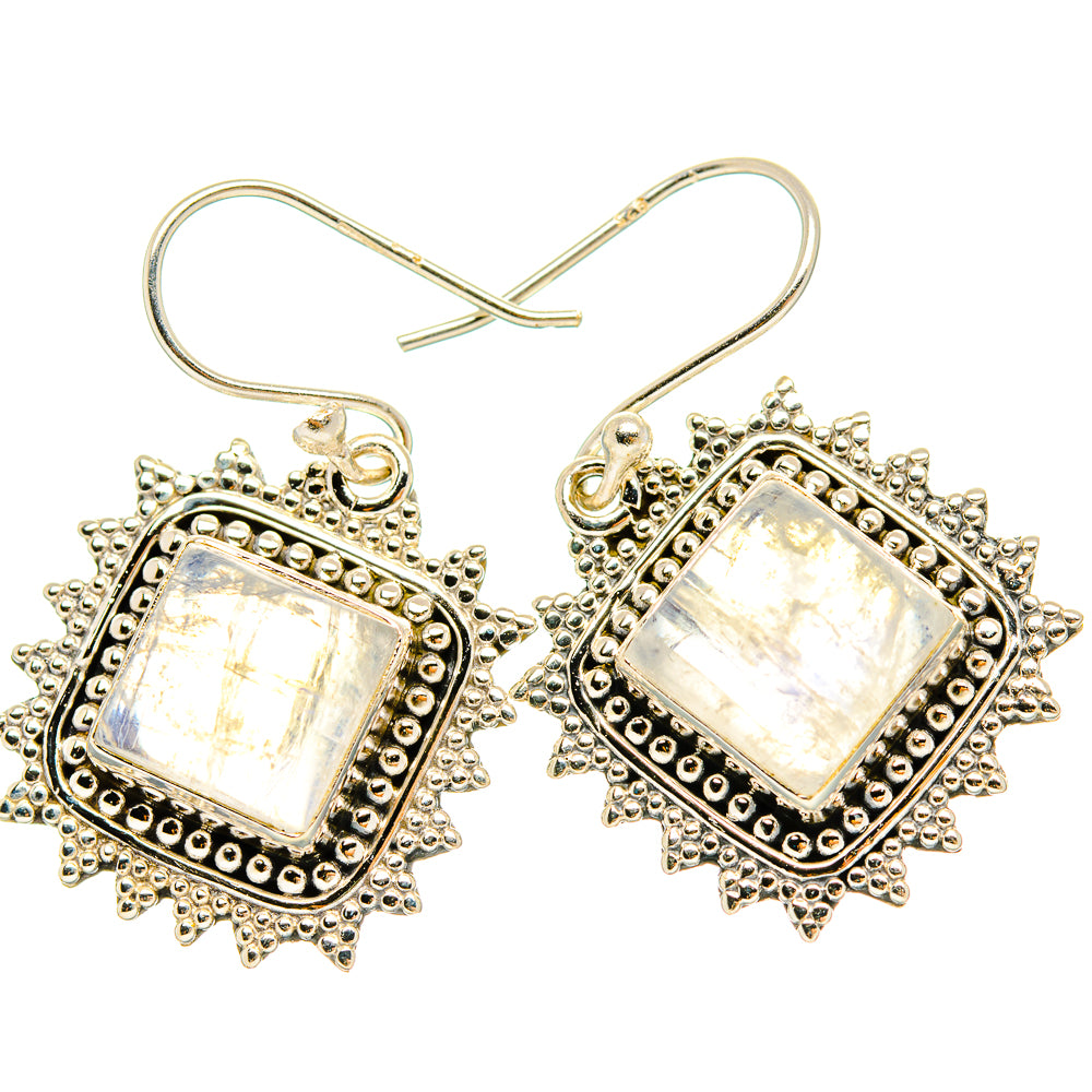 Rainbow Moonstone Earrings handcrafted by Ana Silver Co - EARR429558 - Photo 2