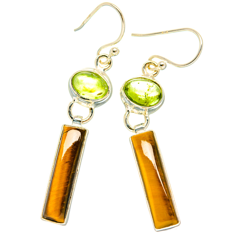 Tiger Eye Earrings handcrafted by Ana Silver Co - EARR429580 - Photo 2