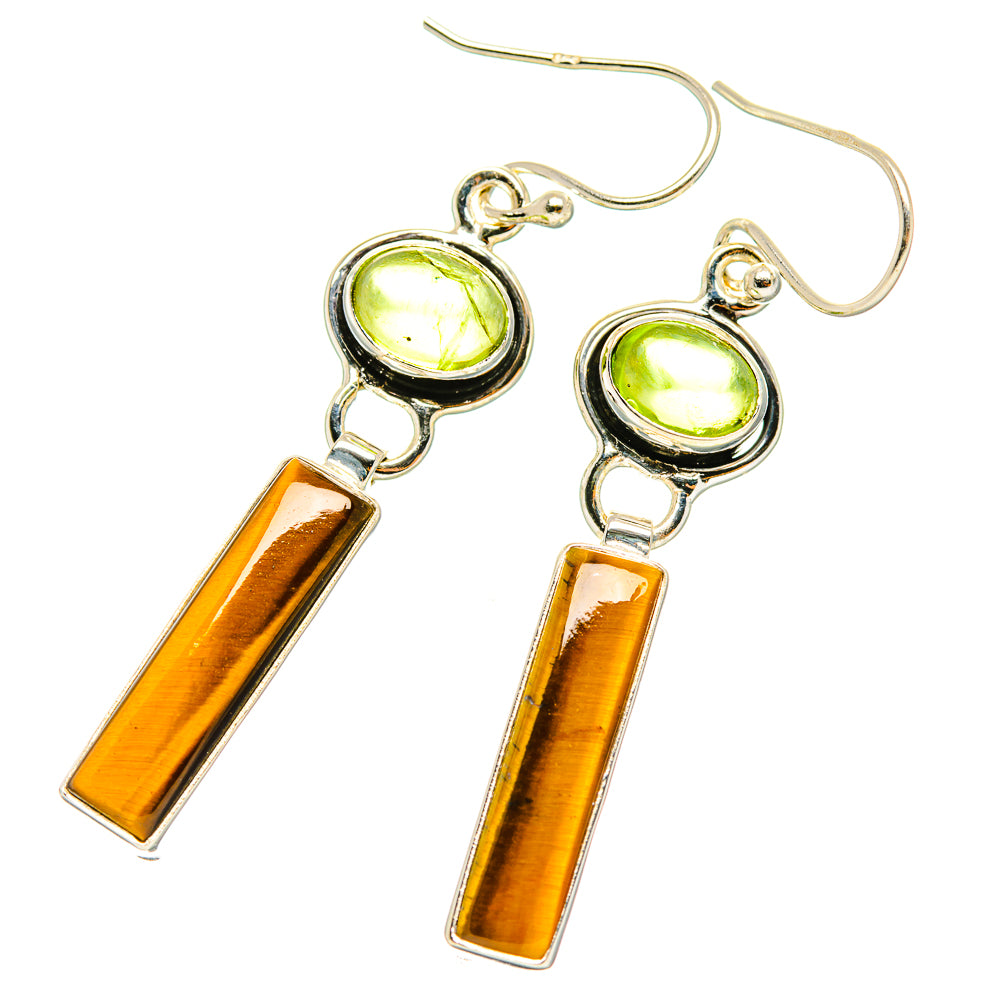 Tiger Eye Earrings handcrafted by Ana Silver Co - EARR429586 - Photo 2
