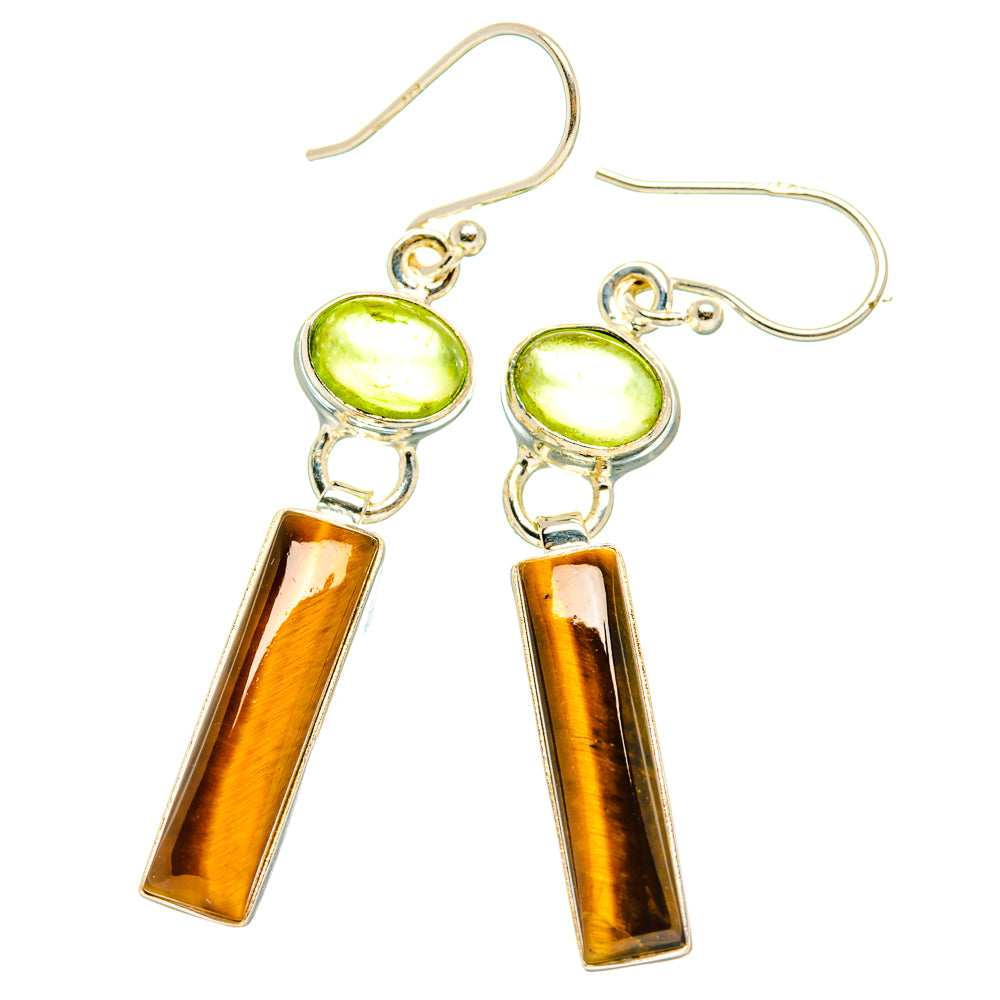 Tiger Eye Earrings handcrafted by Ana Silver Co - EARR429591 - Photo 2