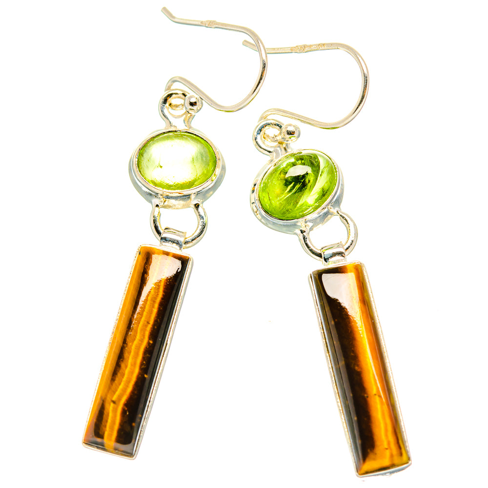 Tiger Eye Earrings handcrafted by Ana Silver Co - EARR429598 - Photo 2