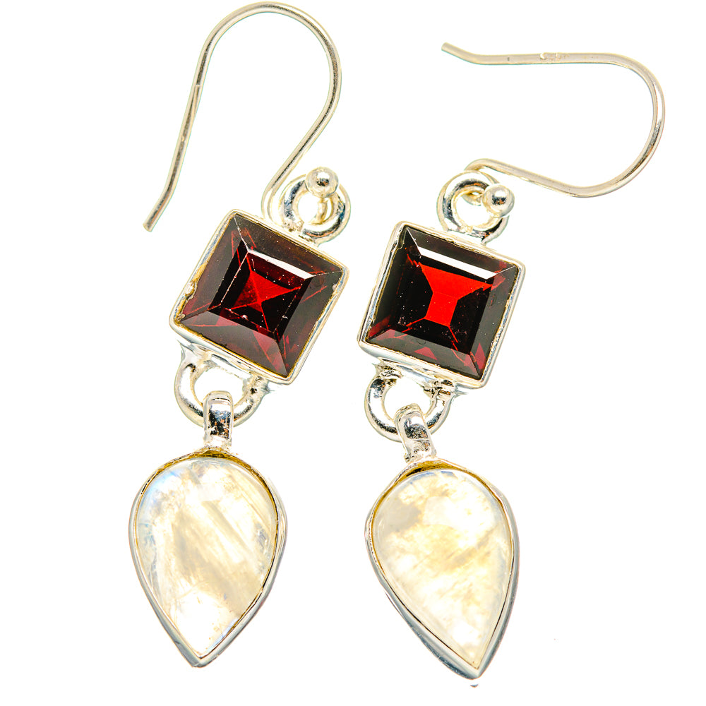 Rainbow Moonstone Earrings handcrafted by Ana Silver Co - EARR429612 - Photo 2
