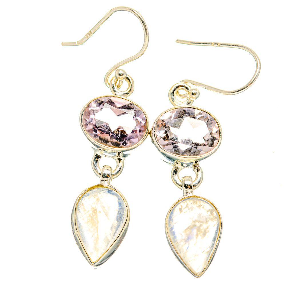 Rainbow Moonstone Earrings handcrafted by Ana Silver Co - EARR429616 - Photo 2