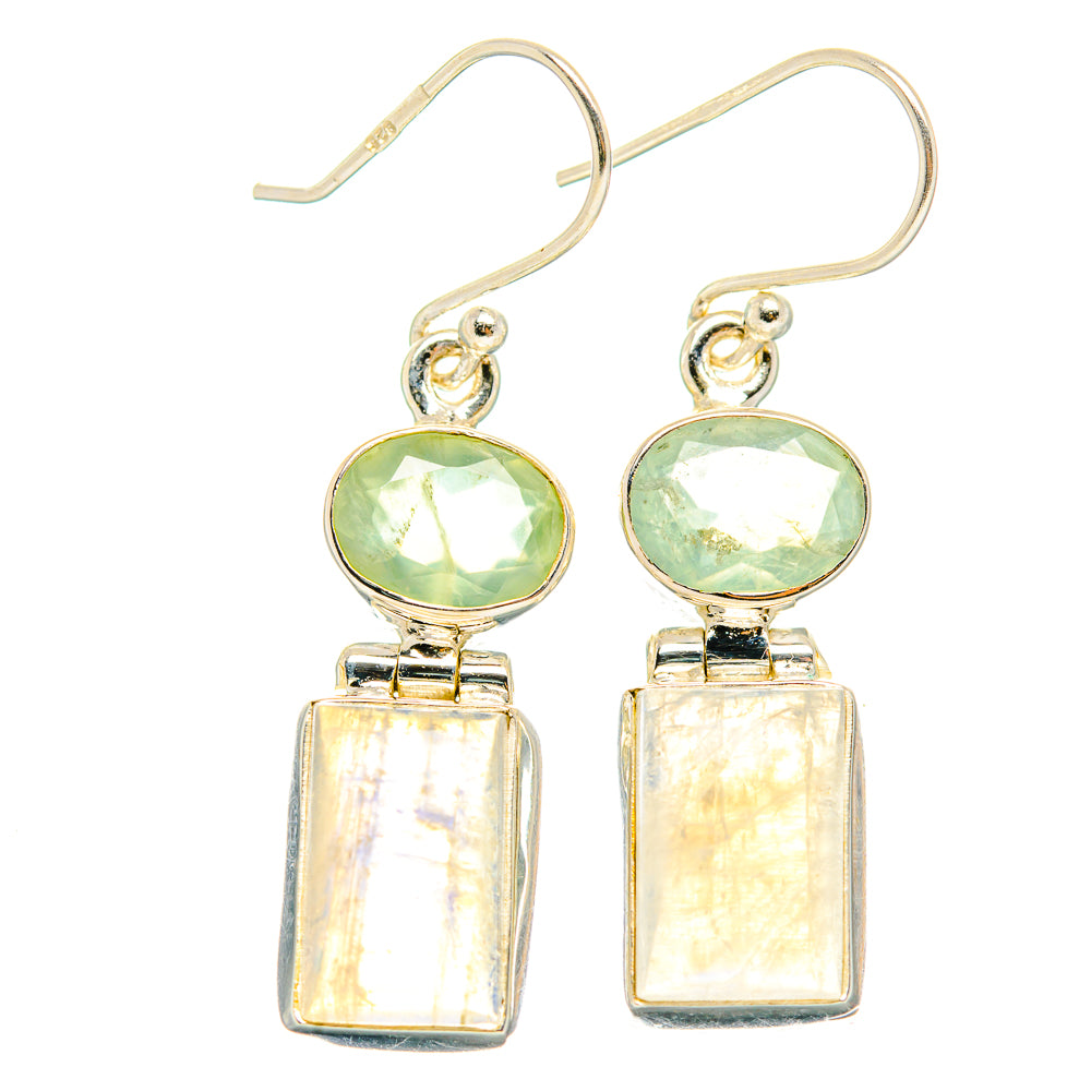 Rainbow Moonstone Earrings handcrafted by Ana Silver Co - EARR429633 - Photo 2