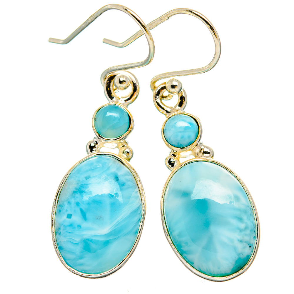 Larimar Earrings handcrafted by Ana Silver Co - EARR429664 - Photo 2