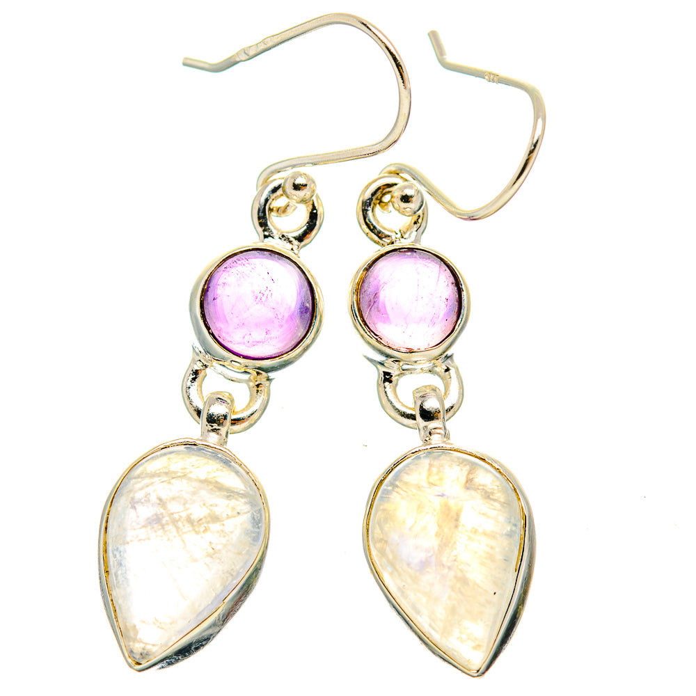 Rainbow Moonstone Earrings handcrafted by Ana Silver Co - EARR429694 - Photo 2
