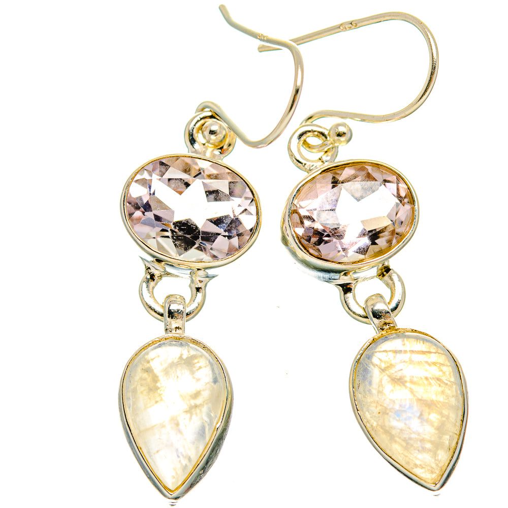 Rainbow Moonstone Earrings handcrafted by Ana Silver Co - EARR429708 - Photo 2