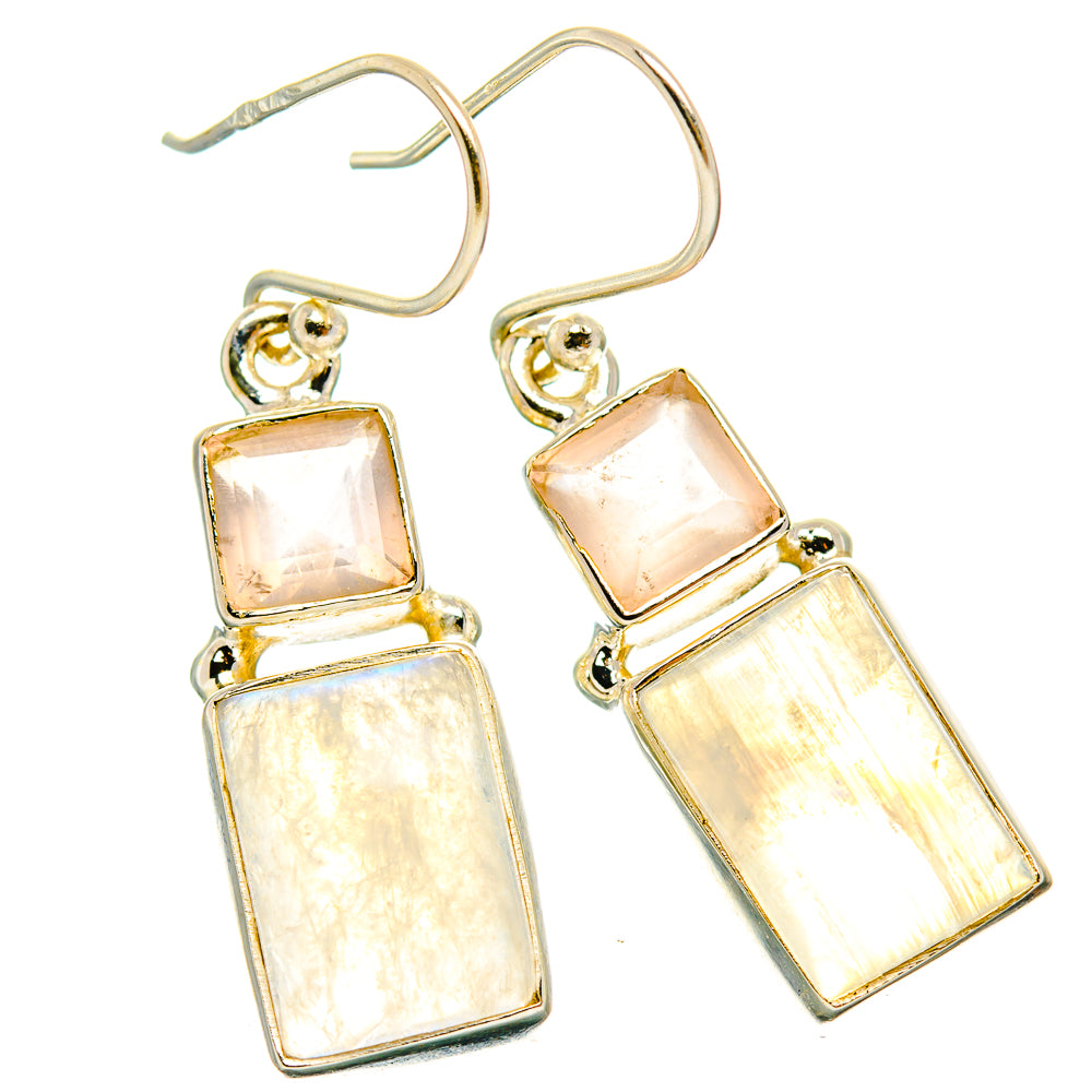 Rainbow Moonstone Earrings handcrafted by Ana Silver Co - EARR429713 - Photo 2