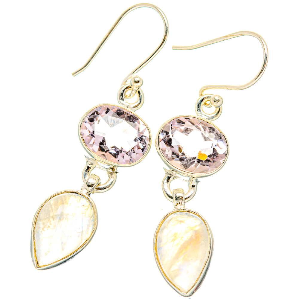 Rainbow Moonstone Earrings handcrafted by Ana Silver Co - EARR429743 - Photo 2