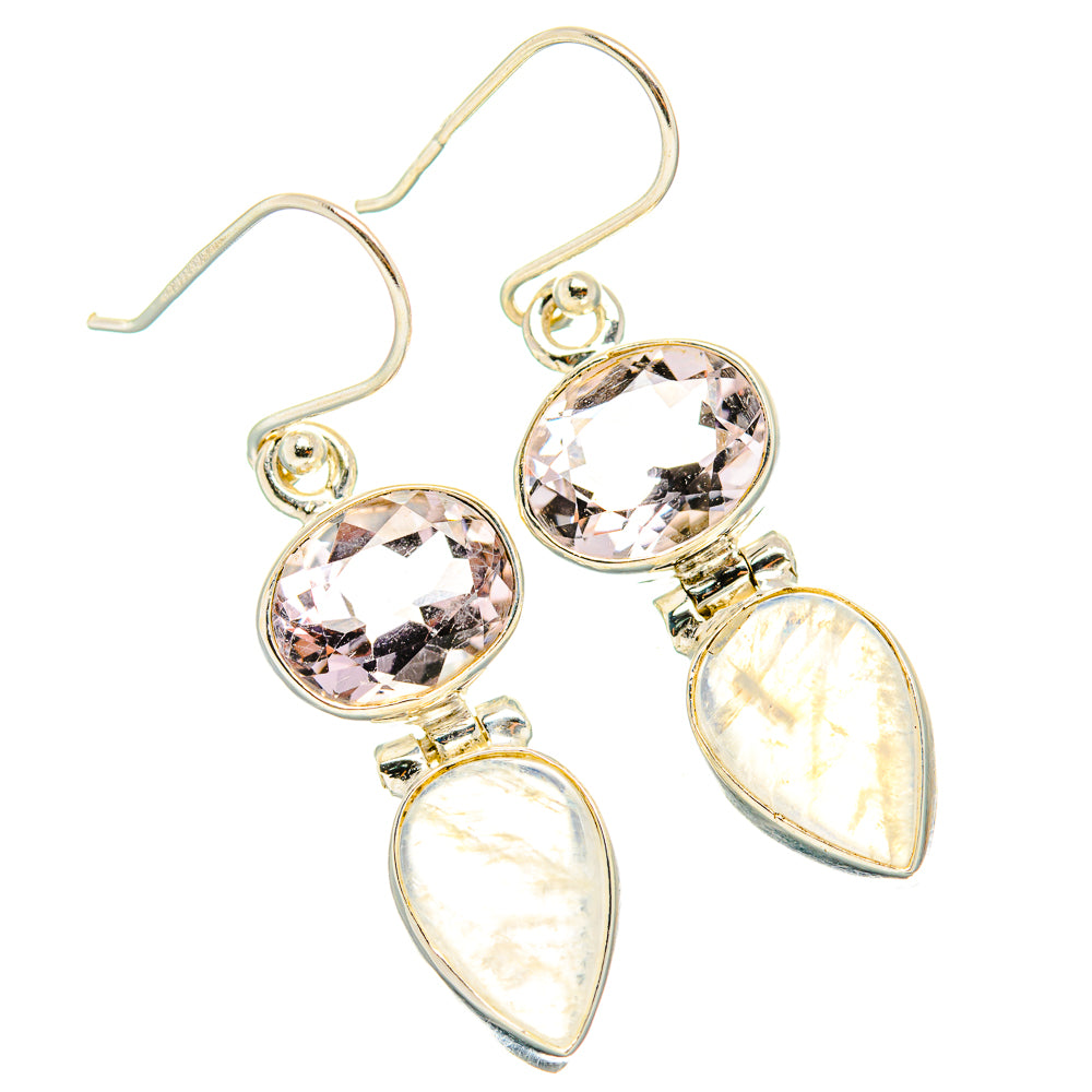 Rainbow Moonstone Earrings handcrafted by Ana Silver Co - EARR429746 - Photo 2