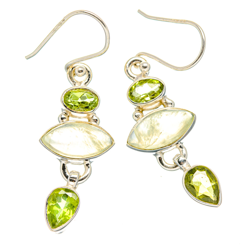 Prehnite Earrings handcrafted by Ana Silver Co - EARR429894 - Photo 2