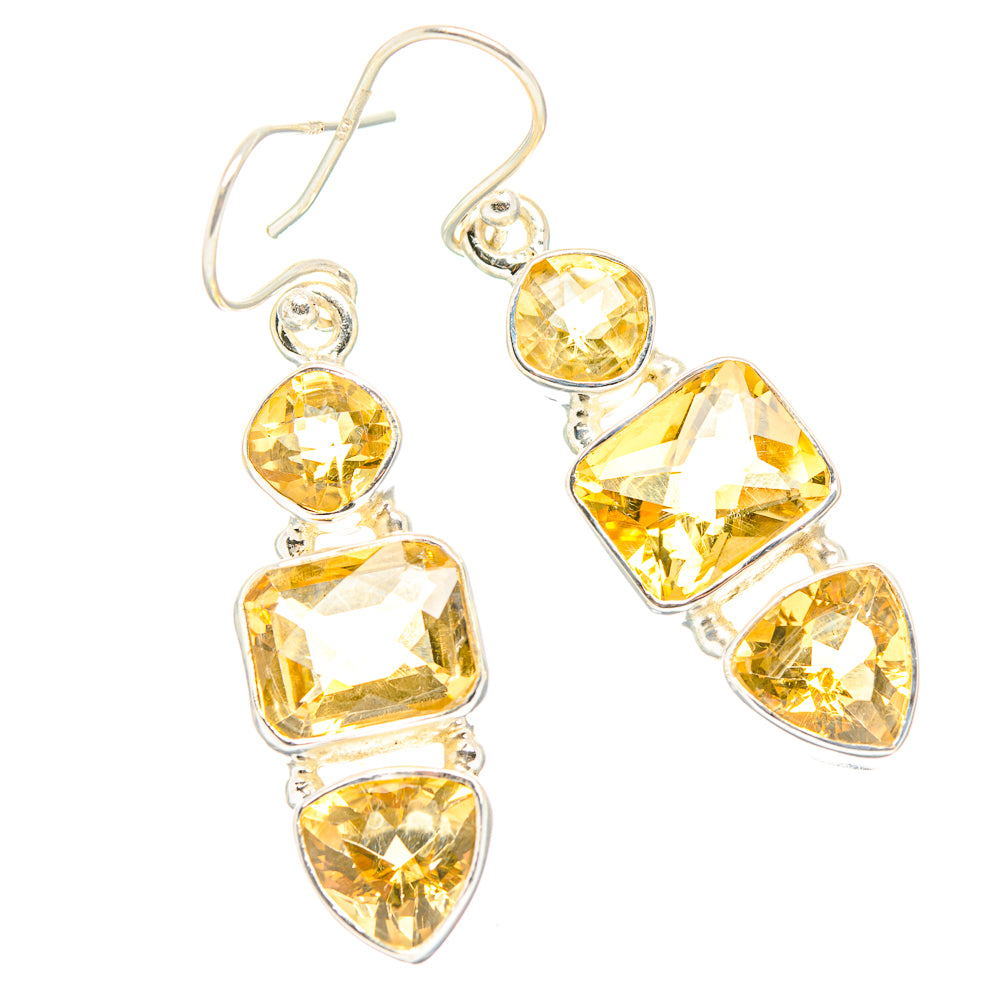 Citrine Earrings handcrafted by Ana Silver Co - EARR429914 - Photo 2