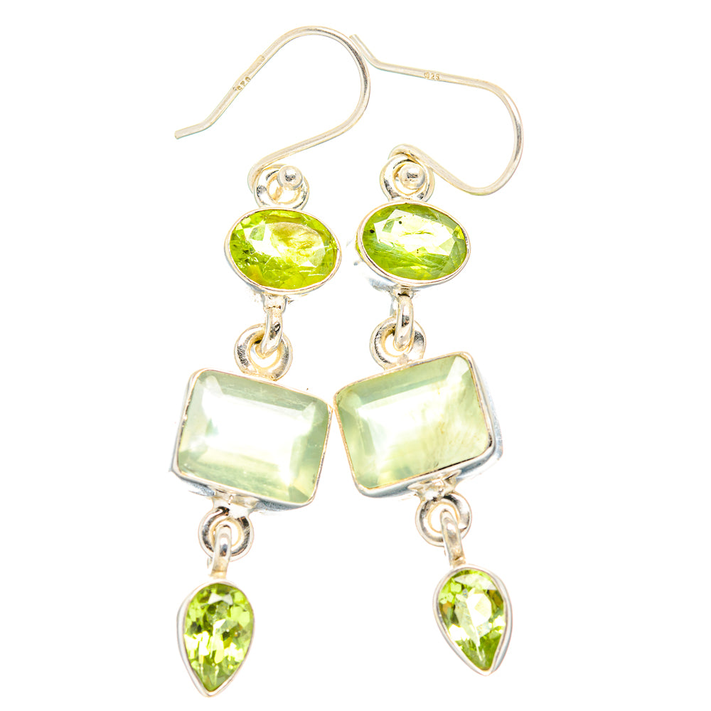 Prehnite Earrings handcrafted by Ana Silver Co - EARR429922 - Photo 2