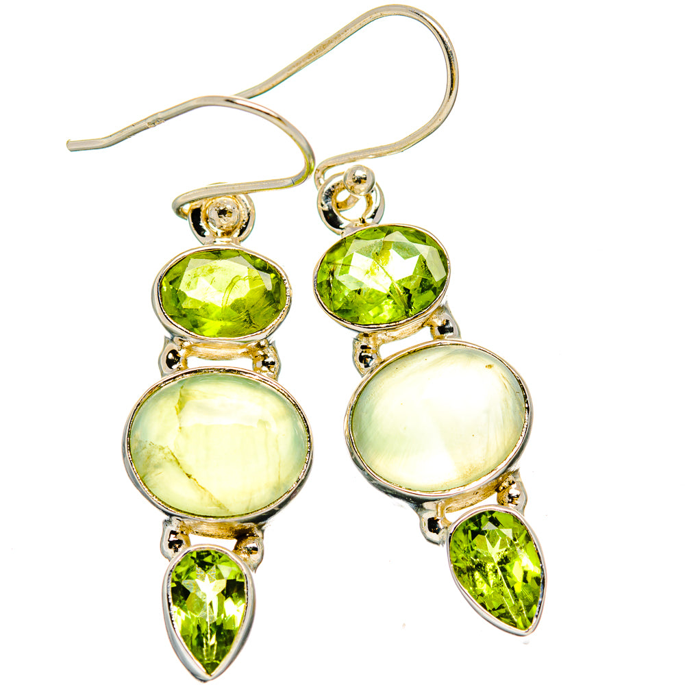 Prehnite Earrings handcrafted by Ana Silver Co - EARR429932 - Photo 2