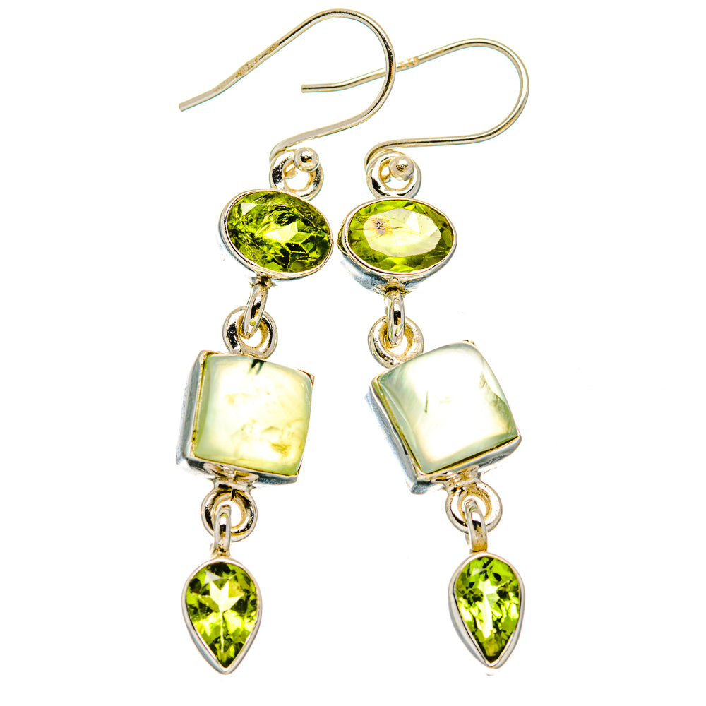 Prehnite Earrings handcrafted by Ana Silver Co - EARR429977 - Photo 2